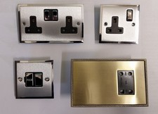 HERITAGE BRASS RANGE OF SOCKETS/ SHAVER SOCKETS & SWITCHED SPURS