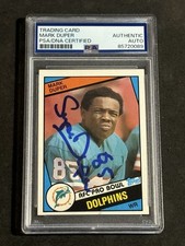 MARK DUPER 1984 TOPPS SIGNED AUTOGRAPHED ROOKIE CARD DOLPHINS PSA/DNA CERTIFIED
