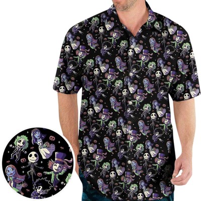 Buttons Characters Halloween Pattern Hawaiian Shirt Funny Hawaiian Shirts for Me