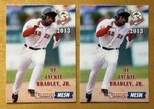 2013 Pawtucket Red Sox Team Issue Lot Of 2 Jackie Bradley Jr NM-MT Rare