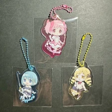 E323 Madoka Sayaka Miki Puella Magi Madoka Magica x Daiso Keychain 2" Japan