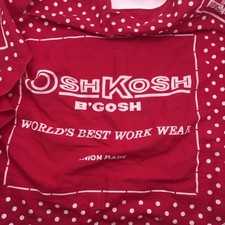 OSHKOSH B’GOSH - Vintage Worlds Best Work Wear Union Made In USA Red Bandana
