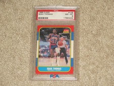 Isiah Thomas 1986 Fleer Rookie Card RC ICONIC Set #109 Detroit Pistons HOF PSA 8. rookie card picture