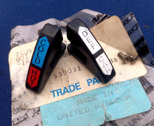 Genuine Land Rover Series 3 Heater Control Lever Knob Set & Screws - NOS