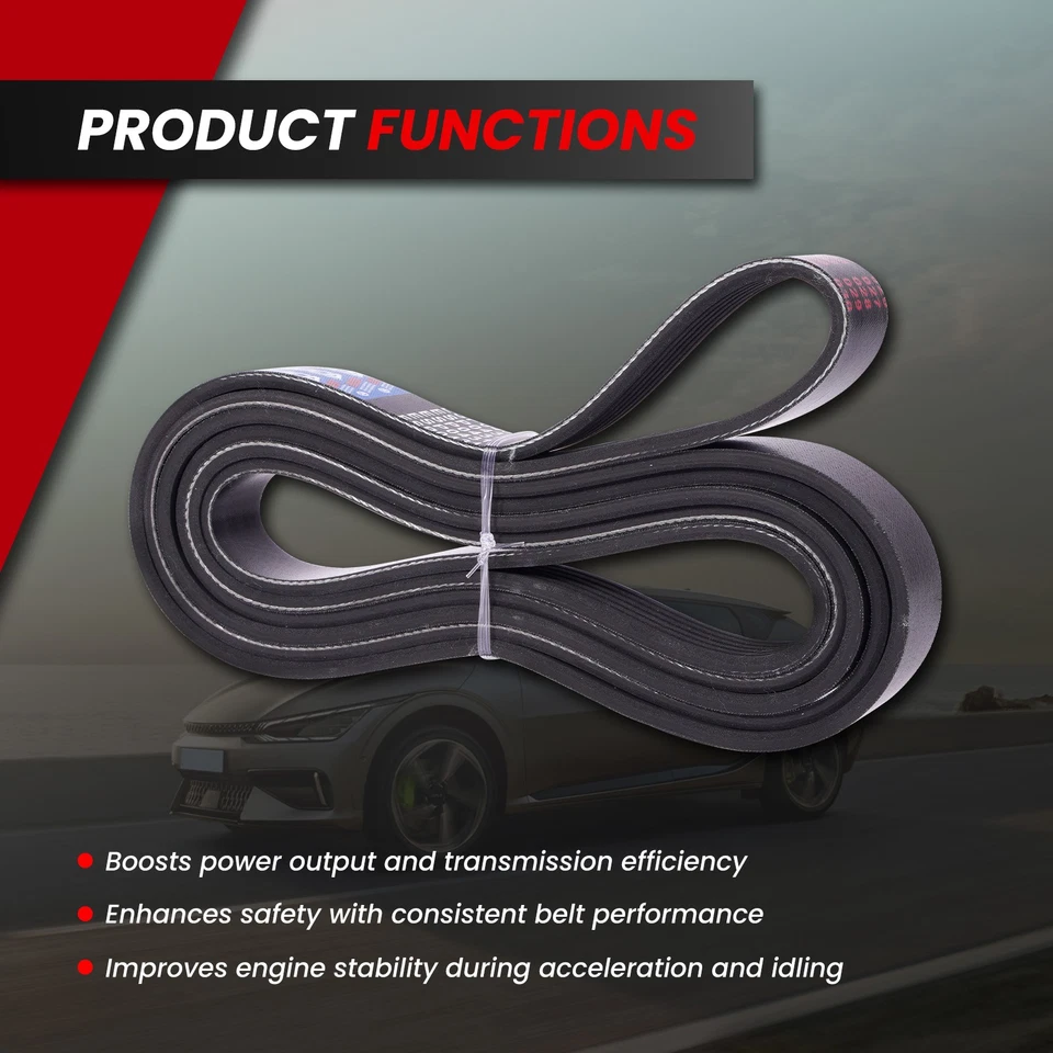 Serpentine Belt Drive Component Kit Fit E-450 Ford F-250 F-350 Super Duty 6.2L - Image 3 of 4