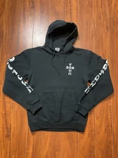 Dogtown Skateboard Black Hoodie Cross Logo Pullover Sweater Size Small 25x20