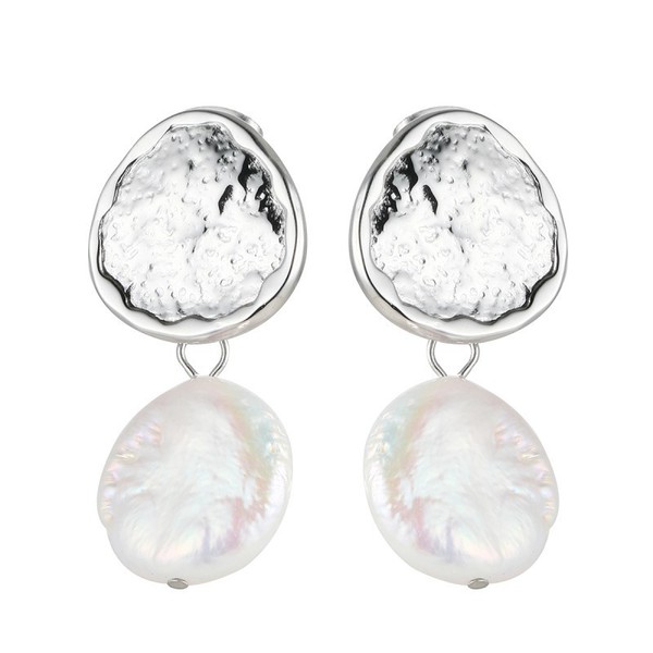 Ohrstecker Perle Barock Edelstahl 316L Damen Ohrringe SüßWasserperle-image