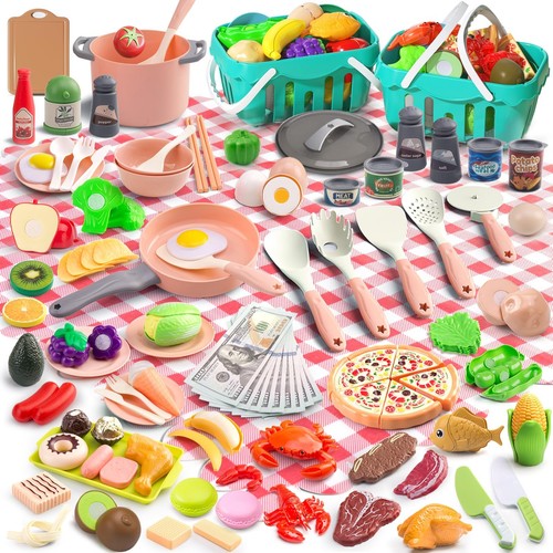 150Pcs Kitchen Playset, Toddlers Pretend Cooking Cookware Accessories, Food, ... - Picture 7 of 7