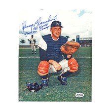 Johnny Blanchard New York Yankees Autographed Inscribed 8x10 Photo JSA COA