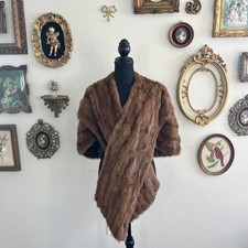   STUNNING VINTAGE MID-CENTURY REAL MINK FUR STOLE  