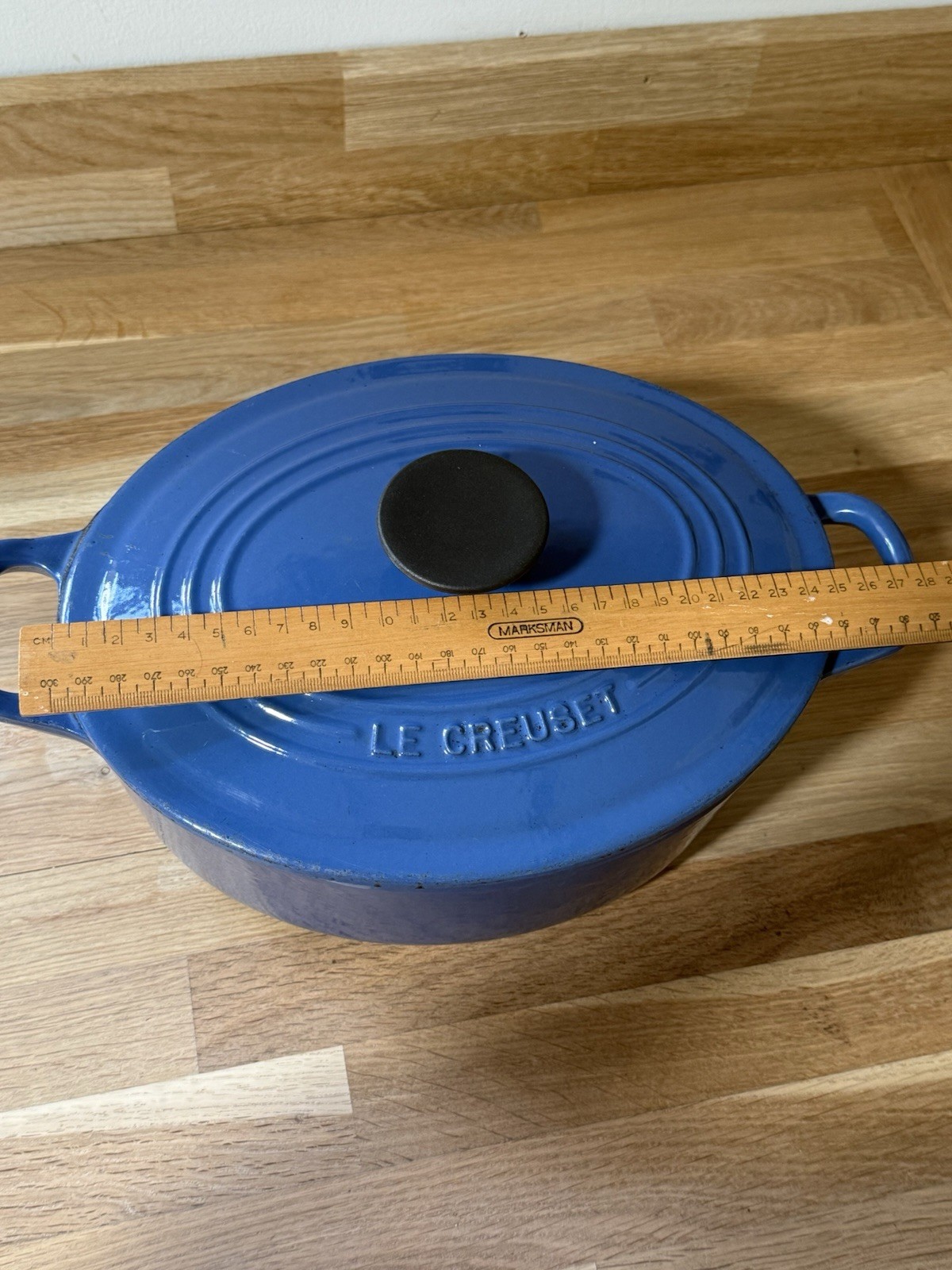 Le Creuset Blue Enamel Cast Iron Oval Casserole Dish 25 w/ Lid