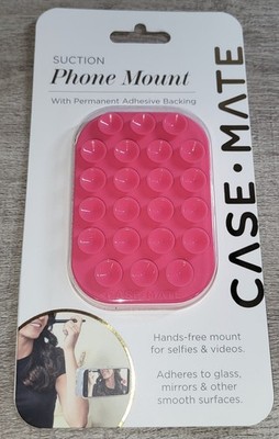 Case Mate Suction Phone Mount Hands Free Accessory for Selfies & Videos Pink