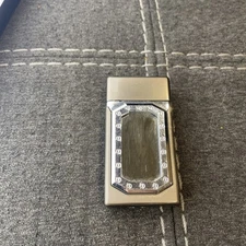 Butane Refillable Torch Lighter Chrome And Gun Metal Gray Satin Finish