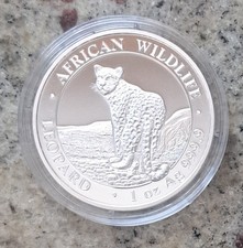 1 oz Silber Somalia Leopard 2018 in original Kapsel 
