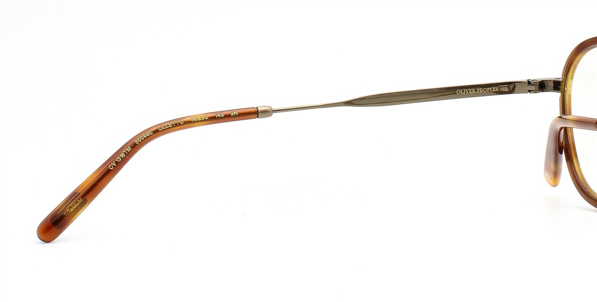 Oliver Peoples Lilletto Eyeglasses Clip-On Sunglass Antique Gold