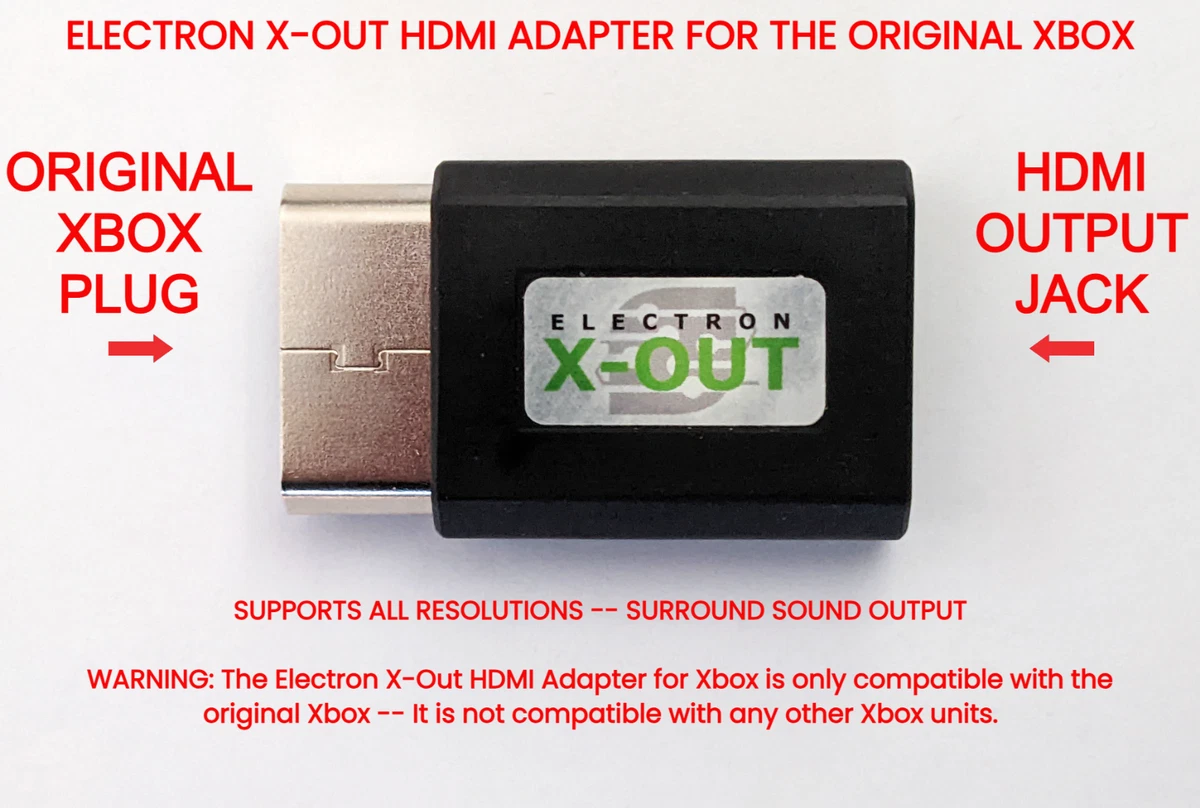 ELECTRONXOUT ELECTRON X-OUT HDMI ADAPTER FÜR XBOX | NTSC/PAL | NEUESTE VERSION V3