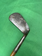 RARE Hickory Golf DEEP GROOVE TOM WALSH BAKSPIN MASHIE Wood Shaft Club HD206