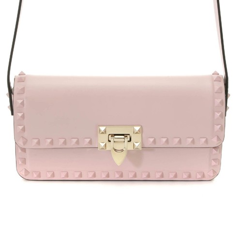 Valentino Rockstuds 23E W Shoulder Bag 3W0B0M77AZS Shoulder Bag Calf Pink Women'