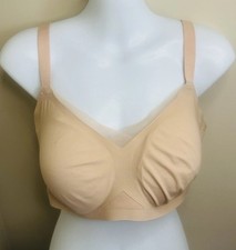 Honey Love Bra Womens 1X 40 C/D Nude Lifting Crossover Comfort V Neck Wire Free