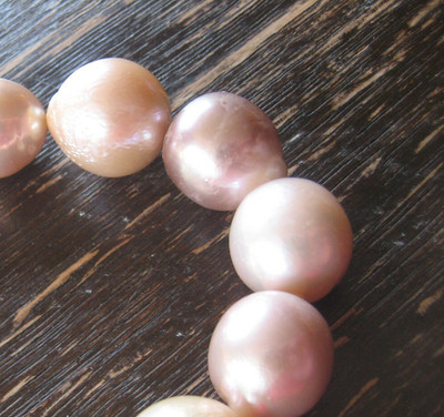 Edison Perlenkette natur rosa Perlen 50 cm 925 Silber Edison pearl necklace pink