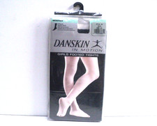 Danskin Girl's Footed Tights Size L Style 607 Black Dance, Cheer, Exercise NEW