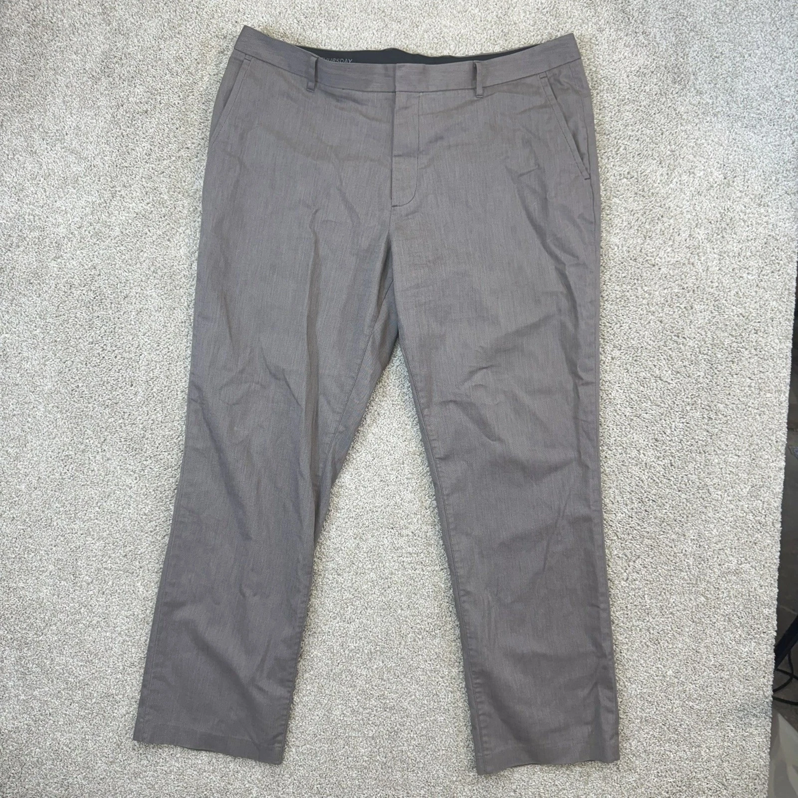 Bonobos Thursday Pant Men 40x32 Gray Straight Leg Textured Chino Trousers
Opens in a new window or t