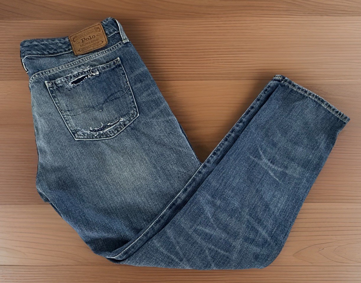 Polo Ralph Lauren Distressed Patchwork Jeans Size… - image 2