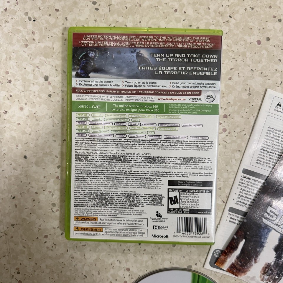 Dead Space 3 Limited Edition Xbox 360 Complete CIB | eBay UK