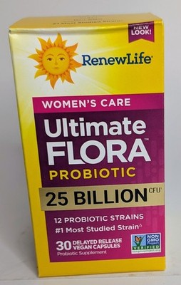 Renew Life Ultimate Flora Vaginal Probiotic 25 Billion 30 Capsules Immune Health