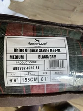 Rhino Original Stable Blanket New Plaid Black/green Size 81 Medium Weight 250g