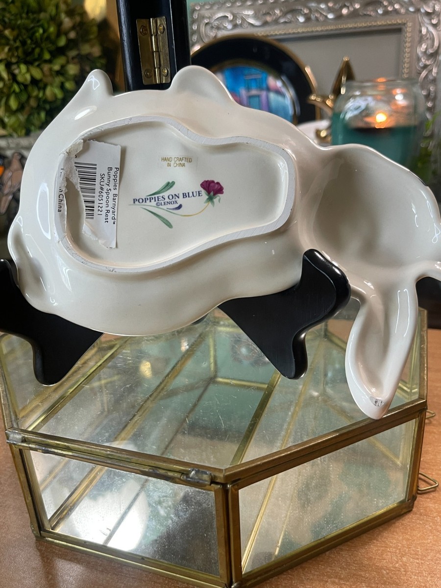 Vintage Lenox Barnyard collection “Poppies on Blue” spoon rest