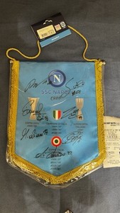 Grand Fanion Vintage SSC Naples – Gagliardetto Napoli – Serie A – Rare