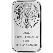 1 Troy oz Buffalo .999 Fine Silver Bar Sealed