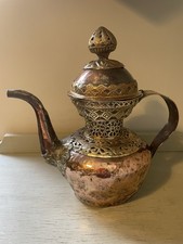 Antique Tibetan Copper /Pierced Brass Openwork Teapot/Kettle