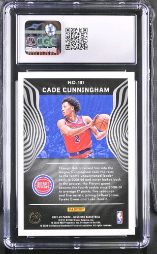 2021 Detroit Pistons NBA Illusions Red Cade Cunningham RC /99 CGC GM-MT 10 ๐ - Picture 2 of 2