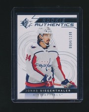 JONAS SIEGENTHALER 2018-19 UPPER DECK SP RC 0964/1199 #129