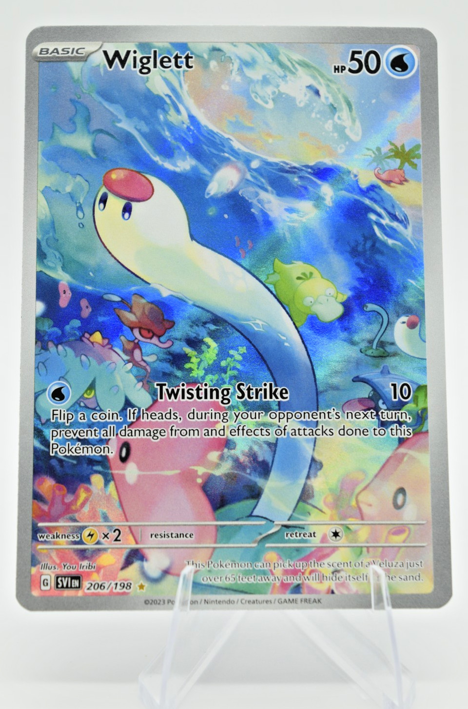 Pokemon TCG Scarlet & Violet Base Wiglett 206/198 Illustration Rare IR NM