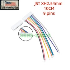 JST XH 2.54mm 9-Pin Male-to-Female Extension Cable 10 cm  End Unsoldered 