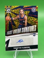 2024-25 Panini Donruss Optic Fast Break /10 Gold Trentyn Flowers Signatures Auto