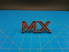 Ford MX Red Chrome Emblem Badge CBGB 15720 OEM Vintage Logo Trim Nameplate