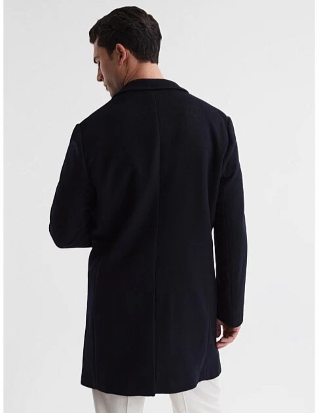 Reiss Coat Gable Epsom Overcoat in Navy Mens Size XL image 4