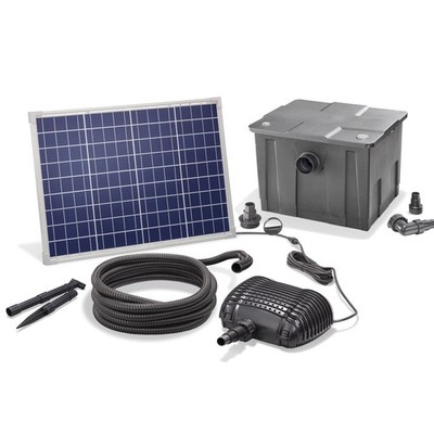 Solar Teichfilter Set 50/2500 Solarpumpe Außenfilter Gartenteich esotec 101080