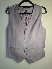 Perry Ellis Mens Suit Vest  Grey Small 