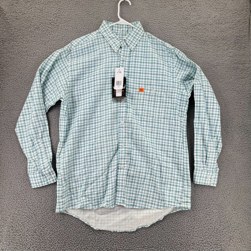 Wrangler 20X FR Shirt Mens Large Plaid Button Down Flame Resistant Work READ - Picture 2 of 19