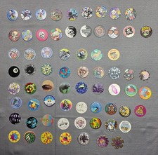 Vintage 90s POG Milk Caps Lot Of 68 Pogs 3 Slammers Container