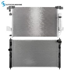 Cooling Radiator And A/C Condenser For 2016 2017-2019 Mitsubishi Outlander Sport