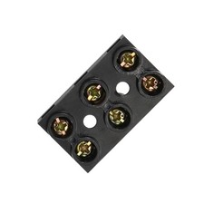 500V 20A Terminal Block Dual Row 3 Positions Screw Electric Barrier Strip, 2 Pcs