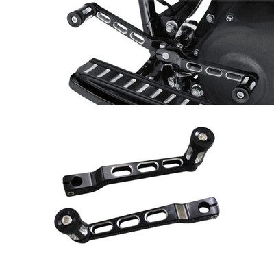 Black Edge Cut Heel/Toe Shift Lever w/ Shifter Peg For Harley Touring Softail