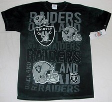 OAKLAND RAIDERS NFL TEAM APPAREL TIE DYE T SHIRT BLACK MEN'S M L XL 2X NWT