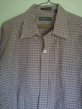 MENS LYLE SCOTT SCOTLAND PLAID DRESS SHIRT L